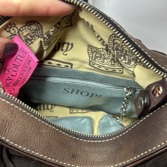 Y2K Juicy Couture Brown leather and suede shoulder bag 🤩 - Picture 8 of 14